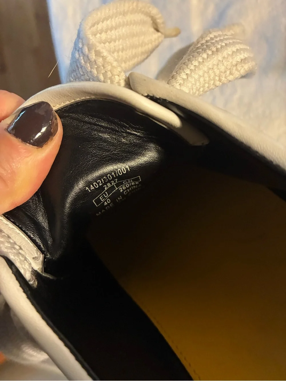 Zara Women White/Navy Sneakers Platform Sneakers